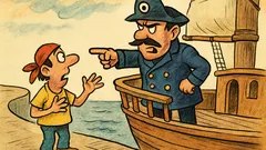 Chiste: —Mi capitán, ¿puedo desembarcar por la izquierda?